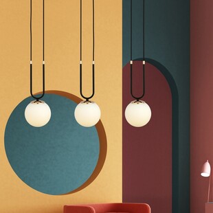 Lampa Wisząca Glam III | Szkło Biało-Czarna | Emibig