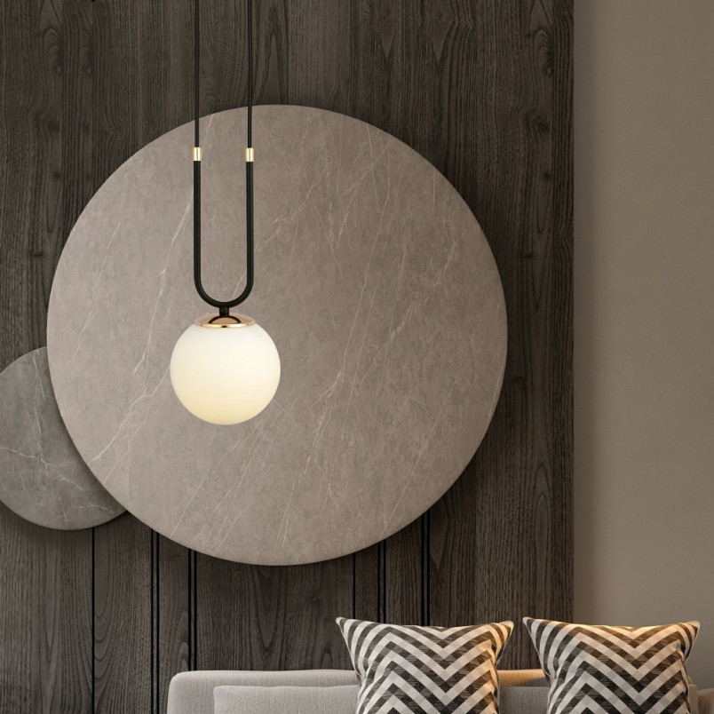 Lampa wisząca Glam biało-czarna Emibig | Sklep z lampami