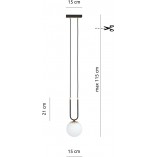 Lampa wisząca Glam biało-czarna Emibig | Sklep z lampami