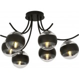 Lampa Sufitowa Boston VI | Szkło Czarno-Przeźroczyste | Emibig