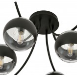 Lampa Sufitowa Boston VI | Szkło Czarno-Przeźroczyste | Emibig