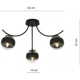 Lampa sufitowa Boston III Emibig | Szklane kule, 70cm