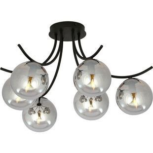 Lampa sufitowa szklane kule Boston VI 70cm grafitowo-czarna Emibig