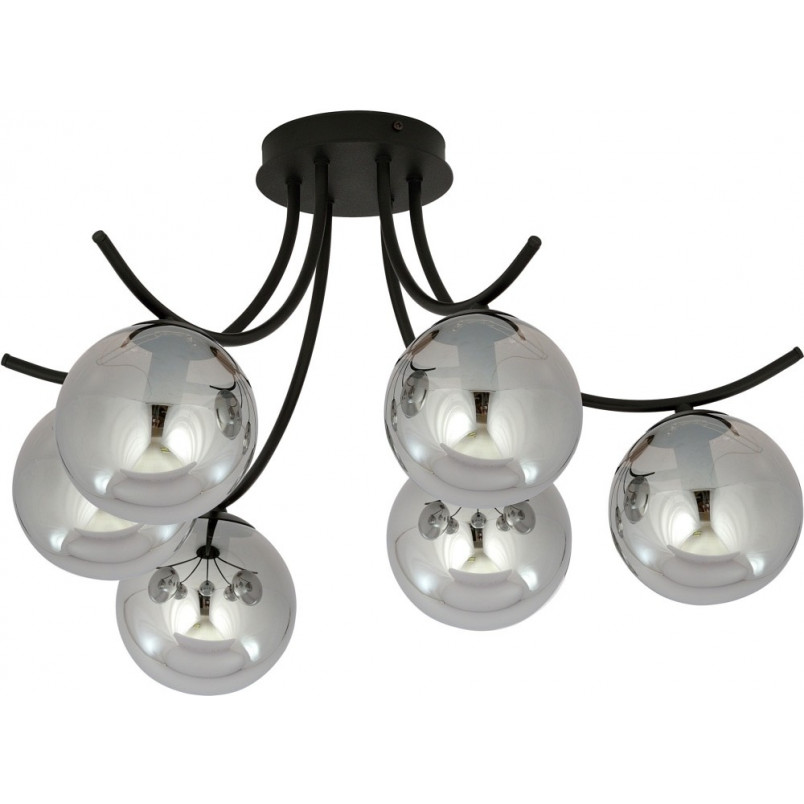 Lampa Sufitowa Boston VI - Szklane Kule, Grafit/Czarny | Emibig