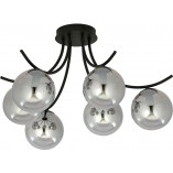 Lampa Sufitowa Boston VI - Szklane Kule, Grafit/Czarny | Emibig
