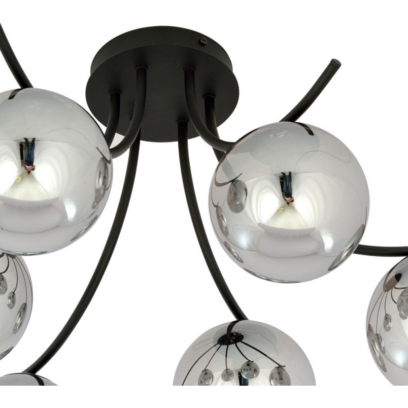 Lampa Sufitowa Boston VI - Szklane Kule, Grafit/Czarny | Emibig