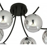 Lampa Sufitowa Boston VI - Szklane Kule, Grafit/Czarny | Emibig