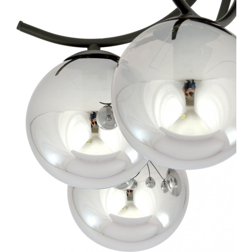 Lampa Sufitowa Boston VI - Szklane Kule, Grafit/Czarny | Emibig