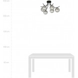 Lampa Sufitowa Boston VI - Szklane Kule, Grafit/Czarny | Emibig