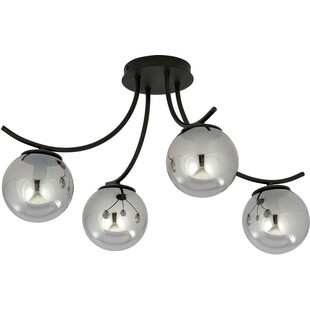 Lampa sufitowa szklane kule Boston IV 70cm grafitowo-czarna Emibig