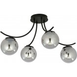 Lampa Sufitowa Boston IV - Szklane Kule, Grafit/Czarny | Emibig