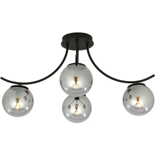 Lampa Sufitowa Boston IV - Szklane Kule, Grafit/Czarny | Emibig