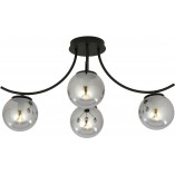 Lampa Sufitowa Boston IV - Szklane Kule, Grafit/Czarny | Emibig