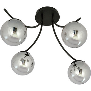 Lampa Sufitowa Boston IV - Szklane Kule, Grafit/Czarny | Emibig