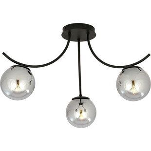 Lampa sufitowa szklane kule Boston III 70cm grafitowo-czarna Emibig