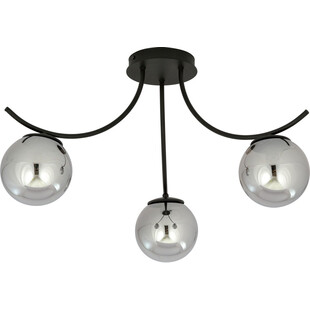Lampa sufitowa szklane kule Boston III 70cm grafitowo-czarna Emibig