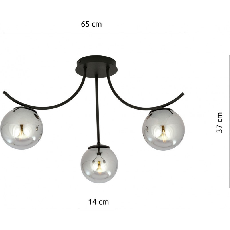 Lampa Sufitowa Boston III | Szklane Kule | Emibig