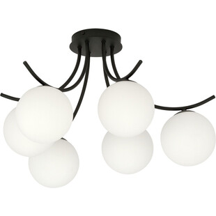 Lampa sufitowa szklane kule Boston VI 70cm biało-czarna Emibig