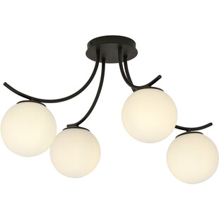Lampa sufitowa szklane kule Boston IV 70cm biało-czarna Emibig