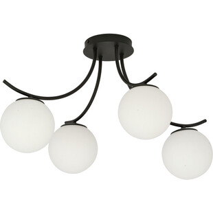 Lampa sufitowa szklane kule Boston IV 70cm biało-czarna Emibig