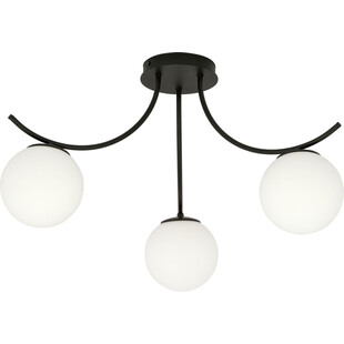 Lampa sufitowa szklane kule Boston III 70cm biało-czarna Emibig