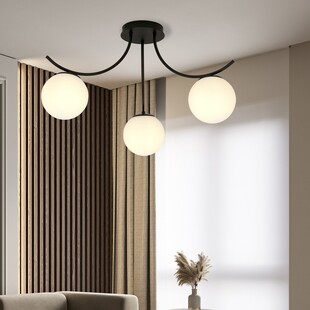 Lampa sufitowa Boston III | Szkło biało-czarne | Emibig