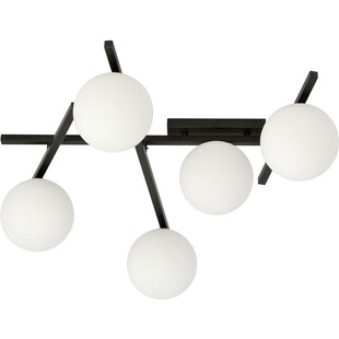 Lampa sufitowa szklane kule Smart V 67cm biało-czarna Emibig