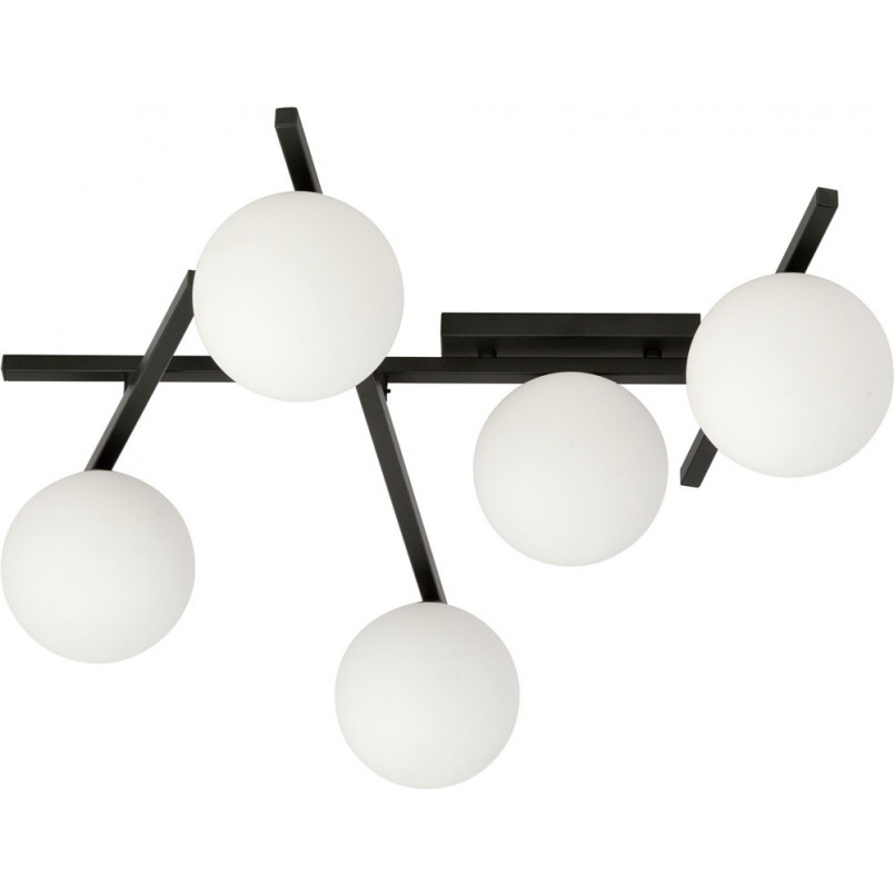 Lampa sufitowa Emibig Smart - szklane kule, biało-czarna | Kup online
