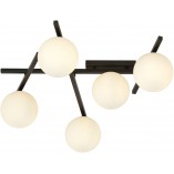 Lampa sufitowa Emibig Smart - szklane kule, biało-czarna | Kup online