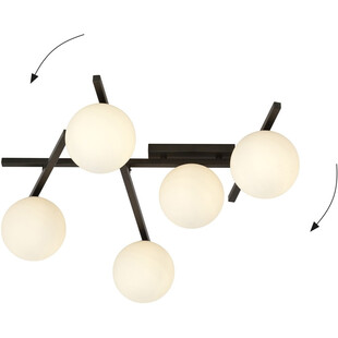 Lampa sufitowa Emibig Smart - szklane kule, biało-czarna | Kup online