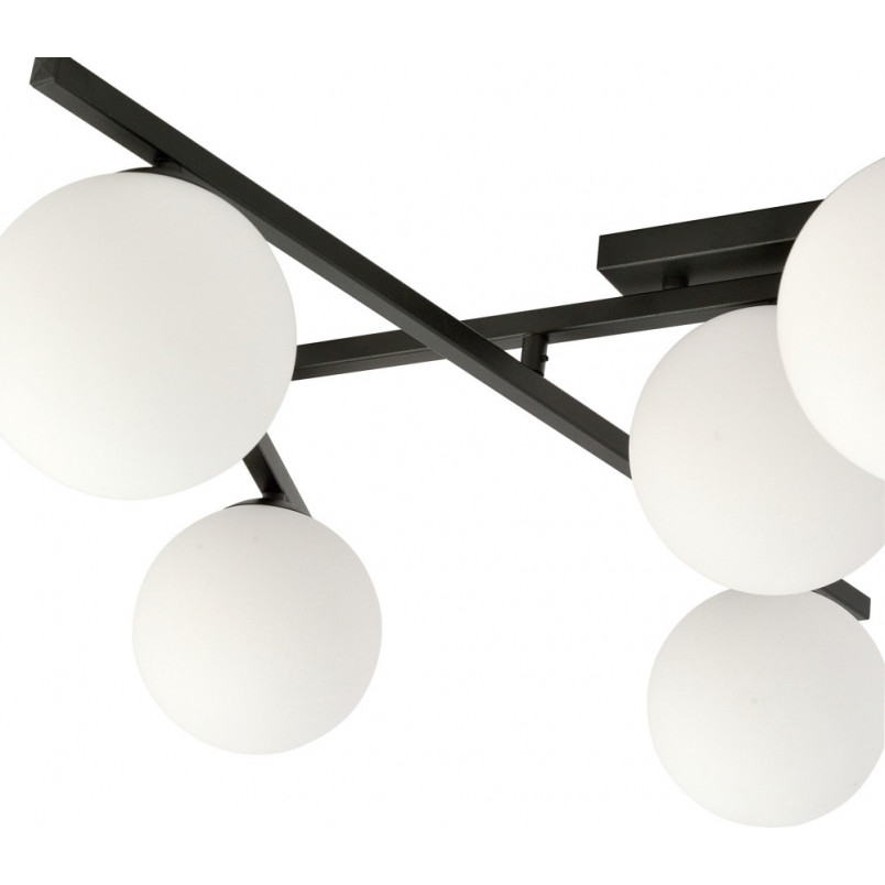 Lampa sufitowa Emibig Smart - szklane kule, biało-czarna | Kup online