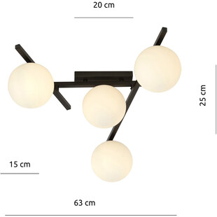 Lampa sufitowa szklane kule Emibig - Nowoczesny design