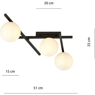 Lampa sufitowa SMART III biało-czarna | Emibig - Sklep z lampami