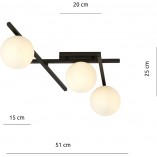 Lampa sufitowa SMART III biało-czarna | Emibig - Sklep z lampami