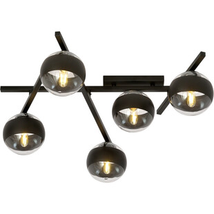 Lampa sufitowa szklane kule Smart V 67cm czarno-przeźroczysta Emibig
