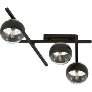 Lampa sufitowa szklane kule Smart III 51cm czarno-przeźroczysta Emibig