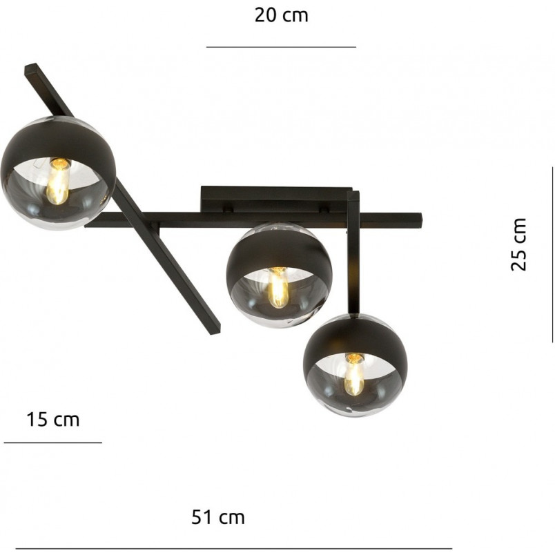 Lampa sufitowa Emibig Smart III | Szklane kule, 51cm