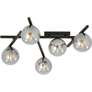 Lampa sufitowa szklane kule Smart V 67cm grafitowo-czarna Emibig