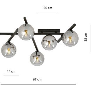 Lampa sufitowa szklane kule Emibig | Nowoczesne oświetlenie
