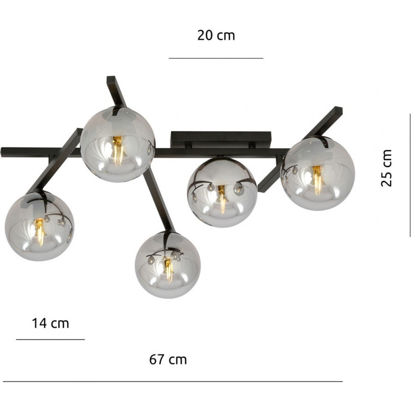 Lampa sufitowa szklane kule Emibig | Nowoczesne oświetlenie