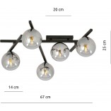 Lampa sufitowa szklane kule Emibig | Nowoczesne oświetlenie