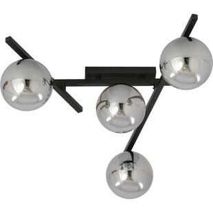 Lampa sufitowa szklane kule Smart IV 63cm grafitowo-czarna Emibig
