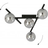 Lampa sufitowa Emibig SMART - szklane kule, grafit/czarny