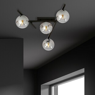 Lampa sufitowa Emibig SMART - szklane kule, grafit/czarny