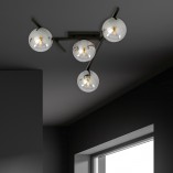 Lampa sufitowa Emibig SMART - szklane kule, grafit/czarny