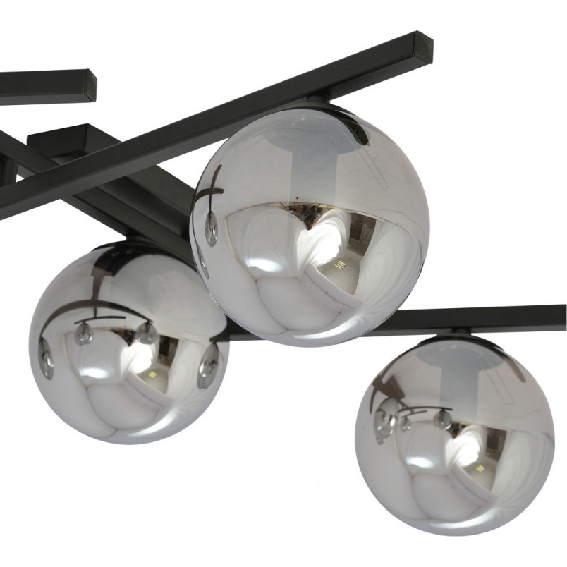 Lampa sufitowa Emibig SMART - szklane kule, grafit/czarny