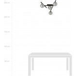 Lampa sufitowa Emibig SMART - szklane kule, grafit/czarny