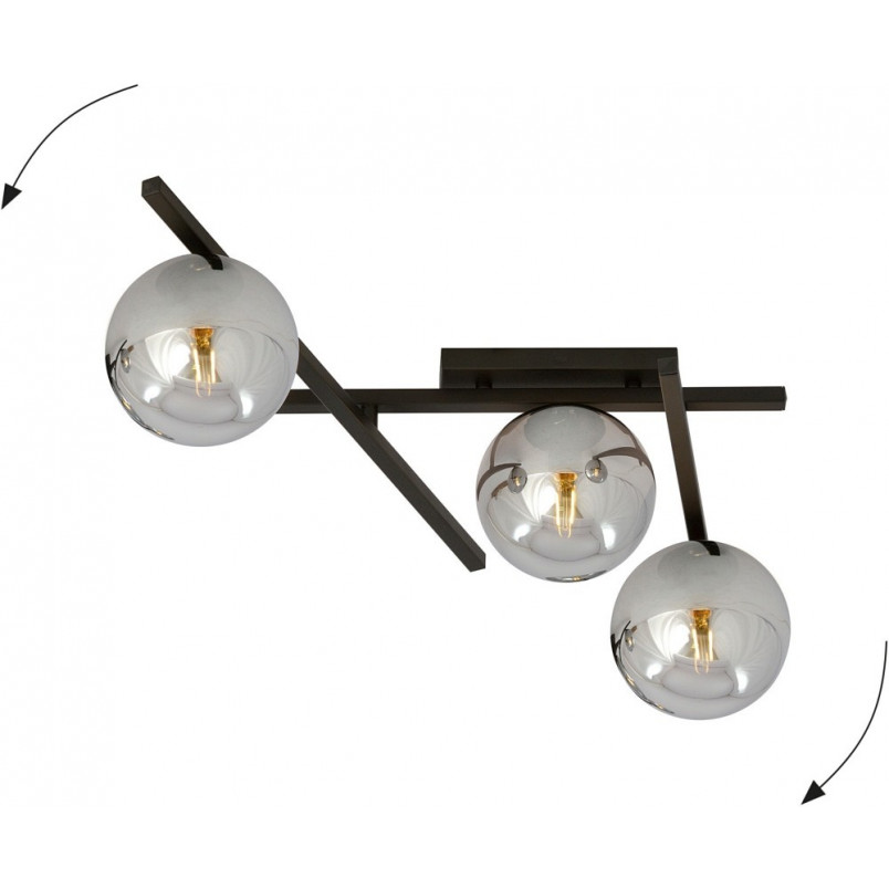 Lampa Sufitowa SMART III - Szklane Kule, Grafit/Czarny | Emibig