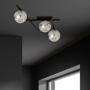 Lampa Sufitowa SMART III - Szklane Kule, Grafit/Czarny | Emibig