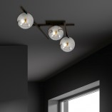 Lampa Sufitowa SMART III - Szklane Kule, Grafit/Czarny | Emibig